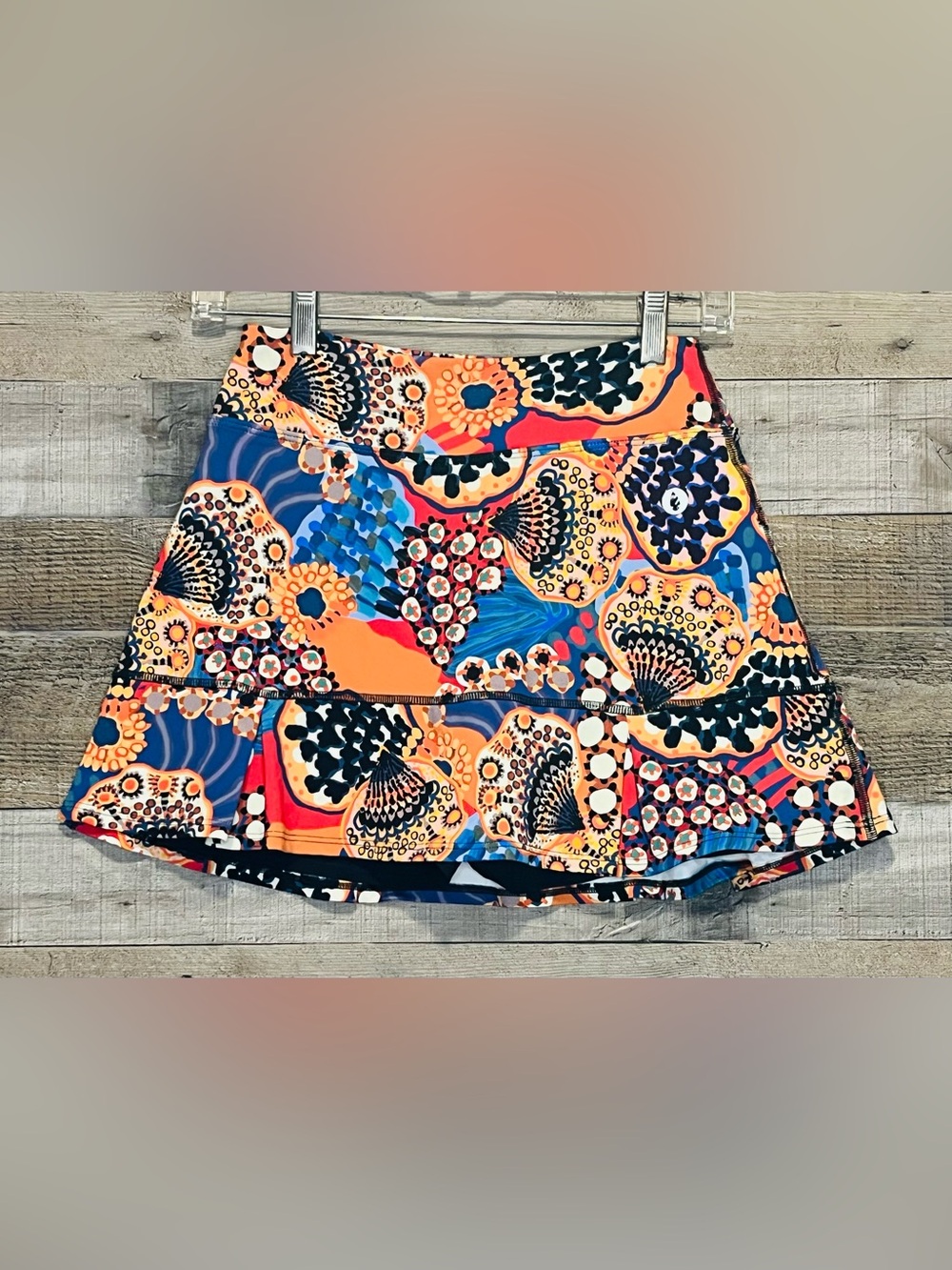 Dona Jo Abstract Seashell Skirt Size Small S (1) Tennis Pickleball Skort Mini